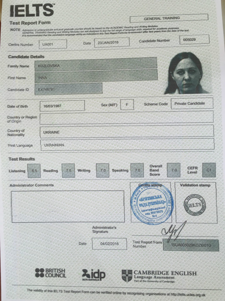 IELTS - Inna